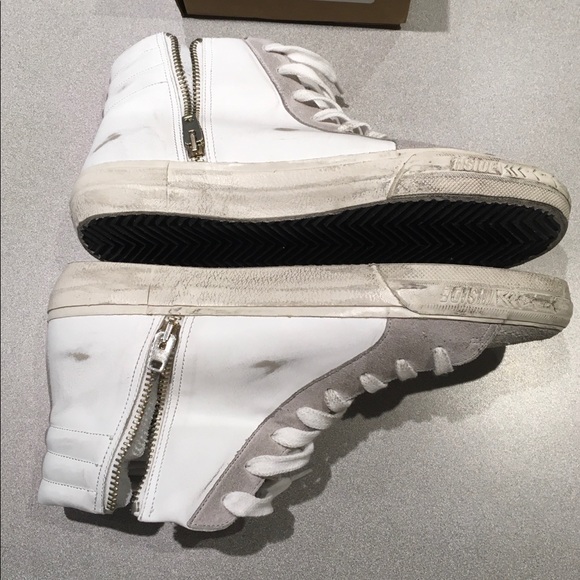 Golden Goose Slide Sneaker White Leather/Pink NIB - Picture 6 of 16